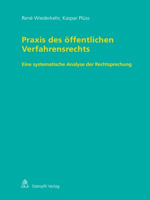 cover image of Praxis des öffentlichen Verfahrensrechts